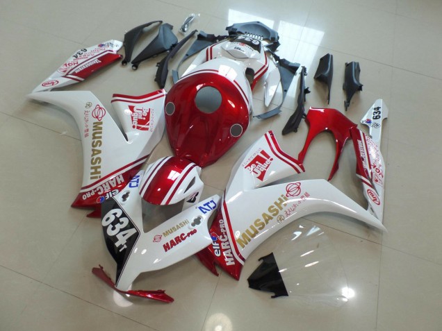 634 Blanc & Rouge 12-16 CBR1000RR Carénage Moto