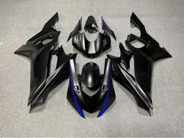 Accents De Noir Mat & De Bleu 17-21 R6 Carénage Moto