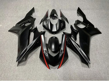 Accents De Noir Mat & De Rouge 17-21 R6 Carénage Moto