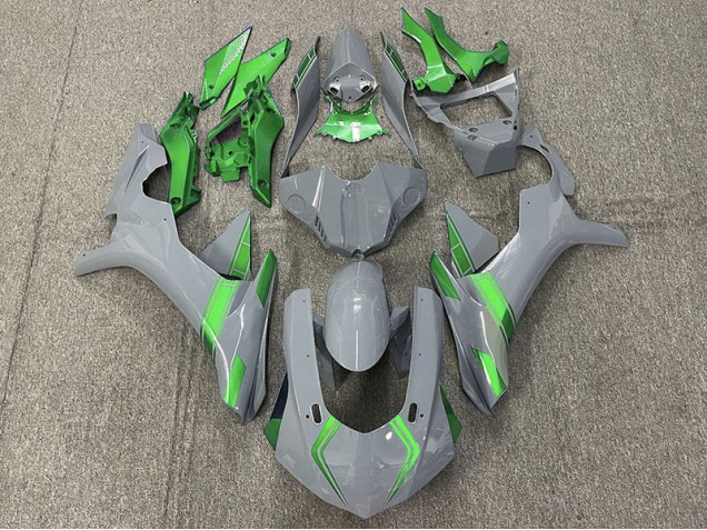 Accents Gris & Verts Nardo 15-19 R1 Carénage Moto