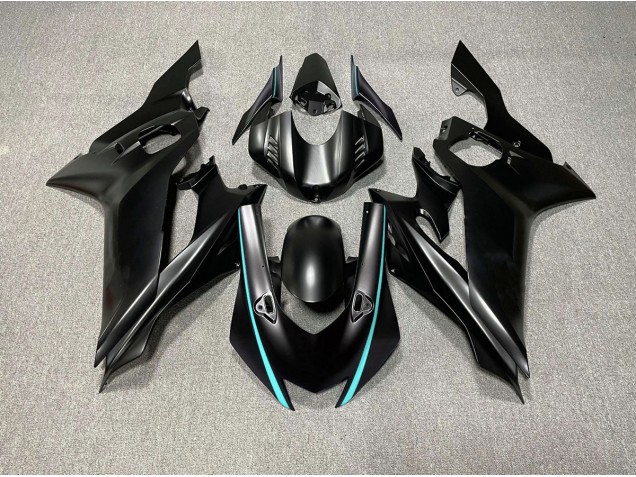 Accents Noir Mat & Bleu Sarcelle 17-21 R6 Carénage Moto