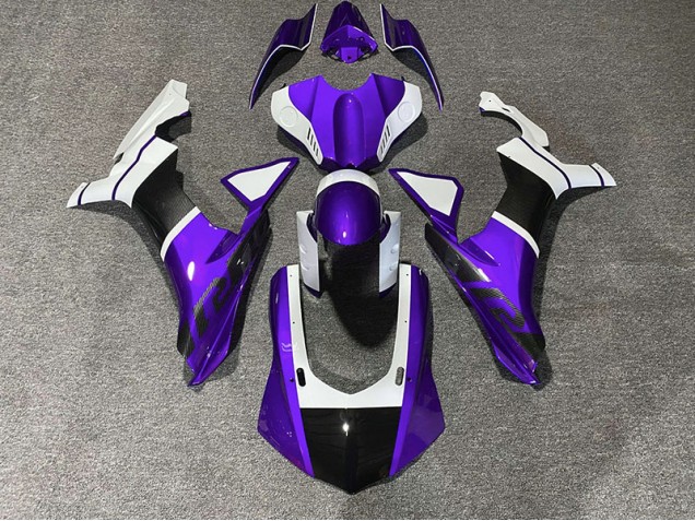 Accents Violets & Fibre De Carbone 15-19 R1 Carénage Moto