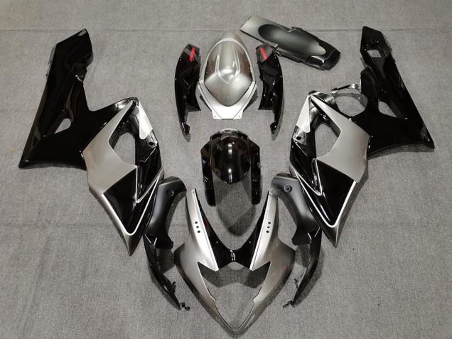 Argent & Noir 05-06 GSXR 1000 Carénage Moto