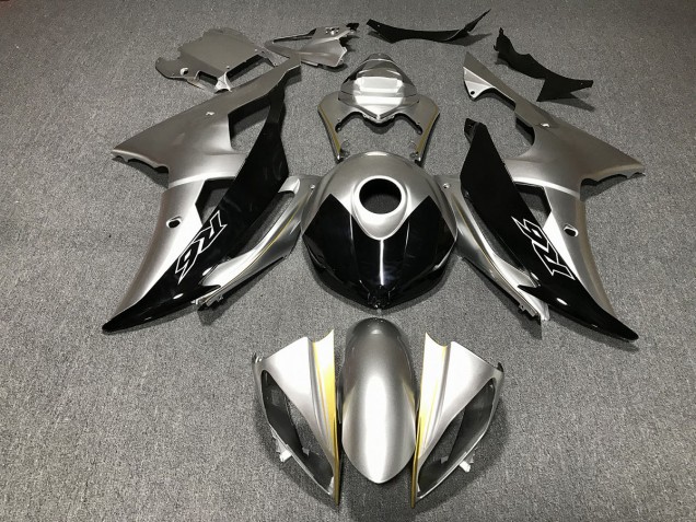 Argent & Noir Personnalisé 08-16 R6 Carénage Moto
