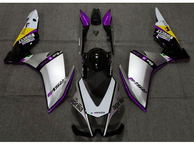 Argent Pirelli & Violet 10-15 RSV4 1000 Carénage Moto