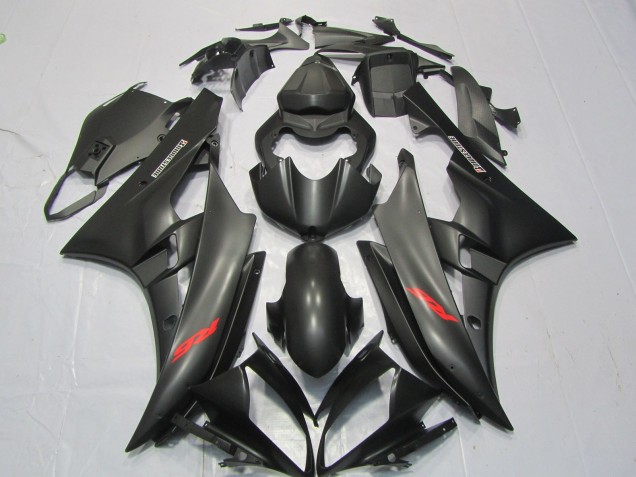 Autocollant Rouge Noir Mat 06-07 R6 Carénage Moto
