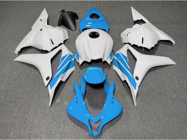 Bande Latérale Bleu Clair & Blanche 09-12 CBR600RR Carénage Moto