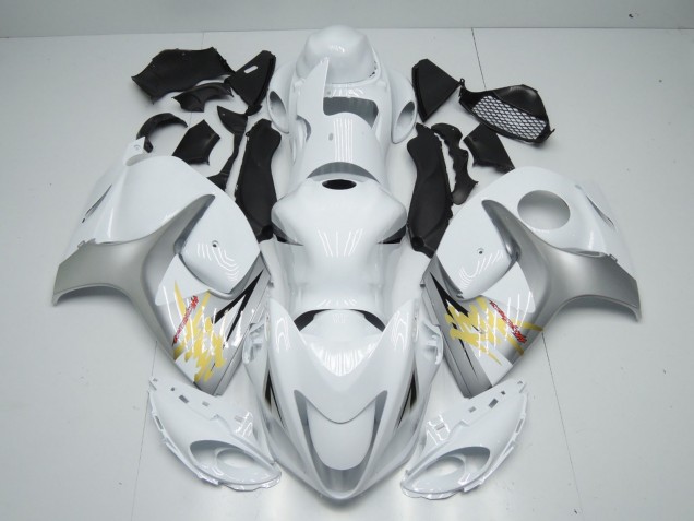 Blanc & Argent 08-20 GSXR 1300 Carénage Moto
