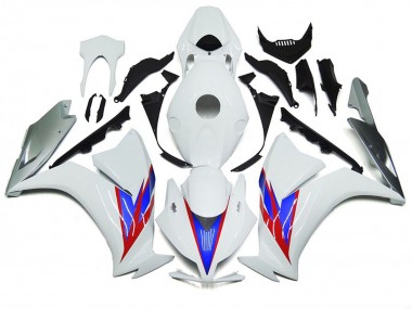 Blanc Brillant & Argent 12-16 CBR1000RR Carénage Moto