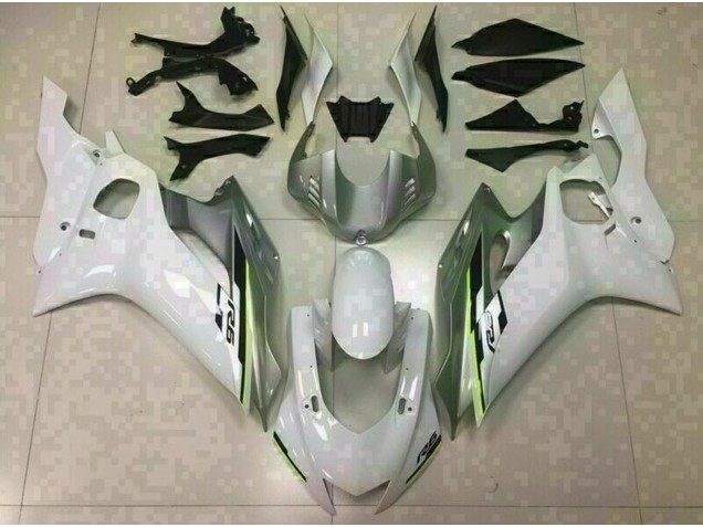 Blanc Brillant & Argent 17-21 R6 Carénage Moto