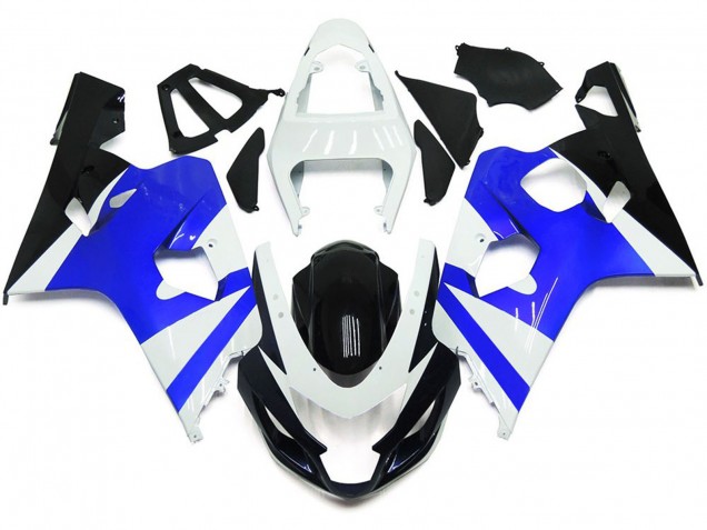 Blanc Brillant & Bleu Brillant 04-05 GSXR 600-750 Carénage Moto