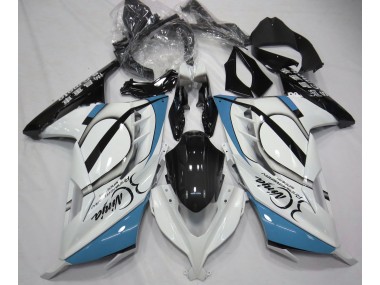Blanc Brillant & Bleu Clair 13-18 Ninja 300 Carénage Moto