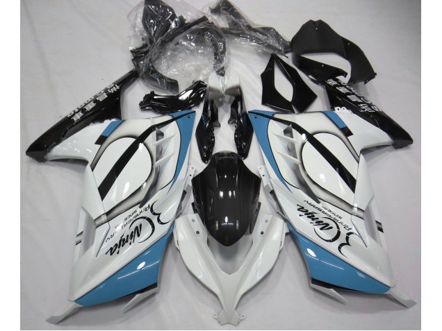 Blanc Brillant & Bleu Clair 13-18 Ninja 300 Carénage Moto