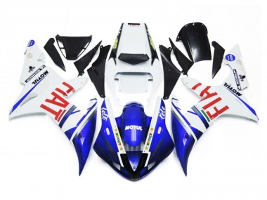 Blanc Brillant & Bleu Fiat 02-03 R1 Carénage Moto
