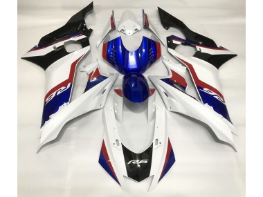 Blanc Brillant & Bleu Profond 17-21 R6 Carénage Moto
