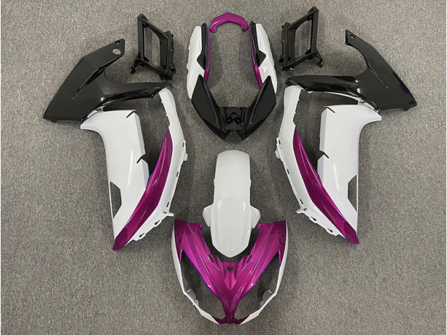 Blanc Brillant & Magenta 12-16 Ninja 650R Carénage Moto