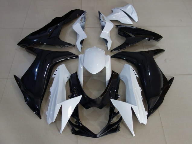 Blanc Brillant & Noir 11-24 GSXR 600-750 Carénage Moto