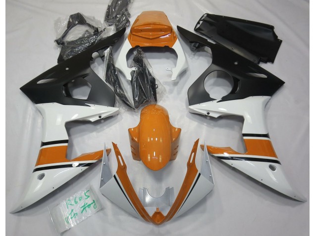Blanc Brillant & Orange 03-04 R6 Carénage Moto