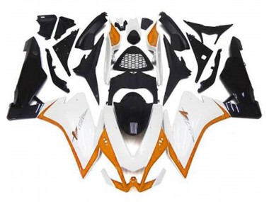 Blanc Brillant & Orange 10-15 RSV4 1000 Carénage Moto