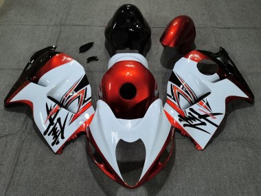 Blanc Brillant & Orange 97-07 GSXR 1300 Carénage Moto
