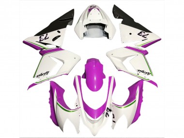 Blanc Brillant & Rose 04-05 ZX10R Carénage Moto