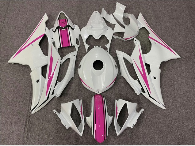 Blanc Brillant & Rose 08-16 R6 Carénage Moto