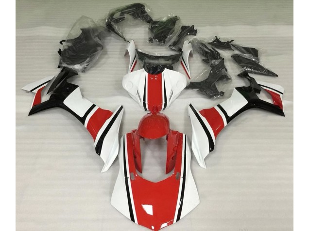 Blanc Brillant Rouge & Noir 15-19 R1 Carénage Moto