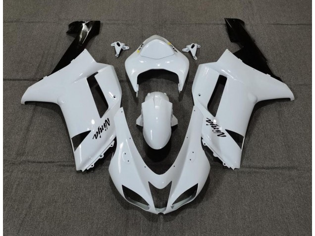 Blanc Brillant Uni 07-08 ZX6R Carénage Moto