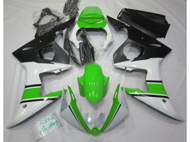 Blanc Brillant & Vert 03-04 R6 Carénage Moto