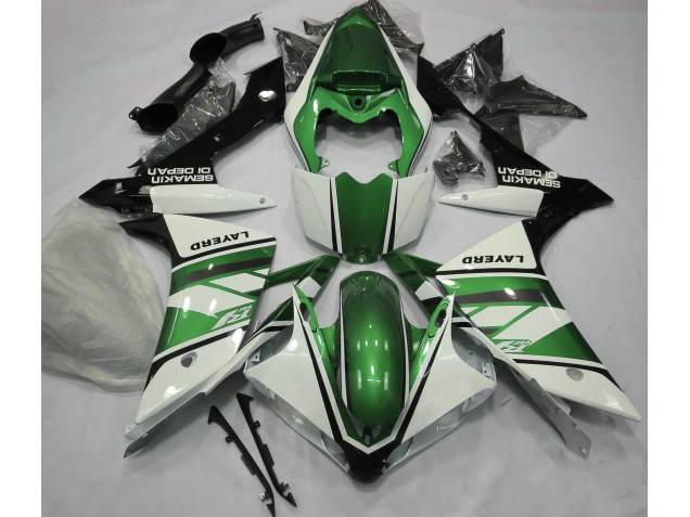 Blanc Brillant & Vert 07-08 R1 Carénage Moto