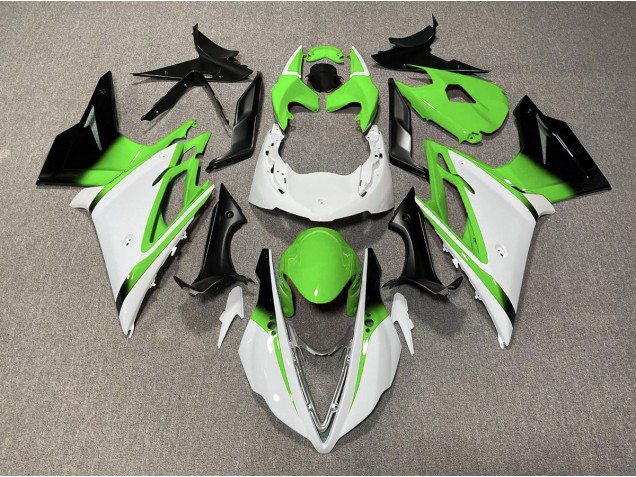 Blanc Brillant & Vert 13-16 Daytona 675 Carénage Moto