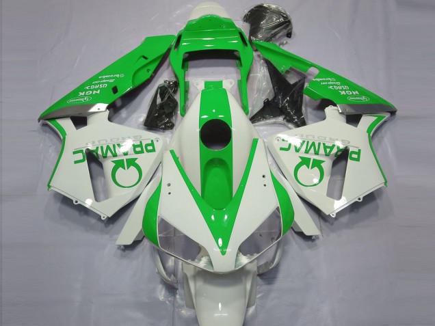 Blanc Brillant & Vert Pramac 03-04 CBR600RR Carénage Moto