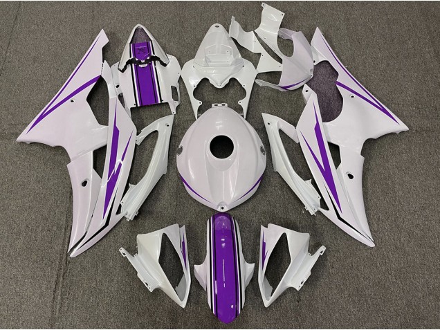Blanc Brillant & Violet 08-16 R6 Carénage Moto