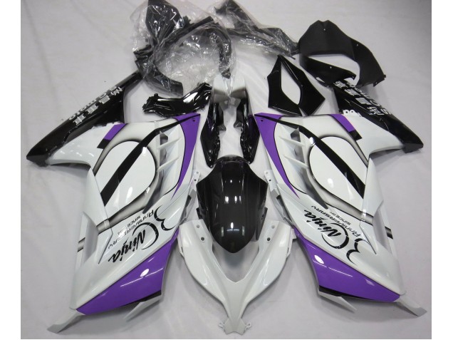 Blanc Brillant & Violet 13-18 Ninja 300 Carénage Moto