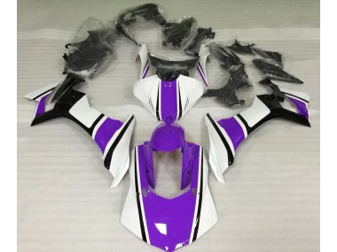 Blanc Brillant Violet & Noir 15-19 R1 Carénage Moto