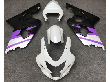 Blanc Mat & Violet 04-05 GSXR 600-750 Carénage Moto