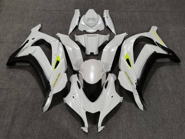 Blanc Nacré & Jaune 16-19 ZX10R Carénage Moto