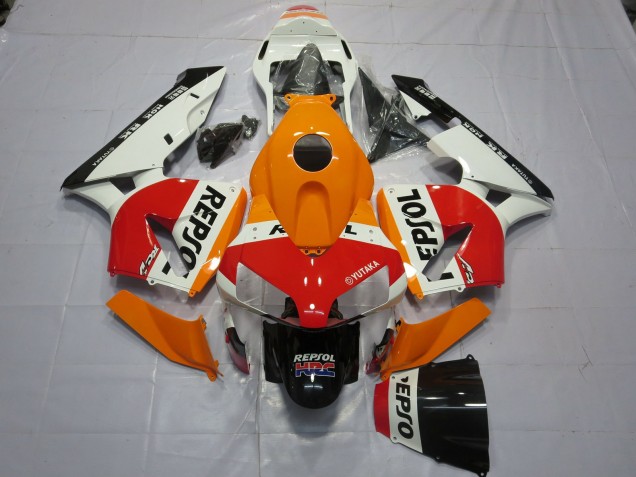 Blanc Orange Repsol 03-04 CBR600RR Carénage Moto