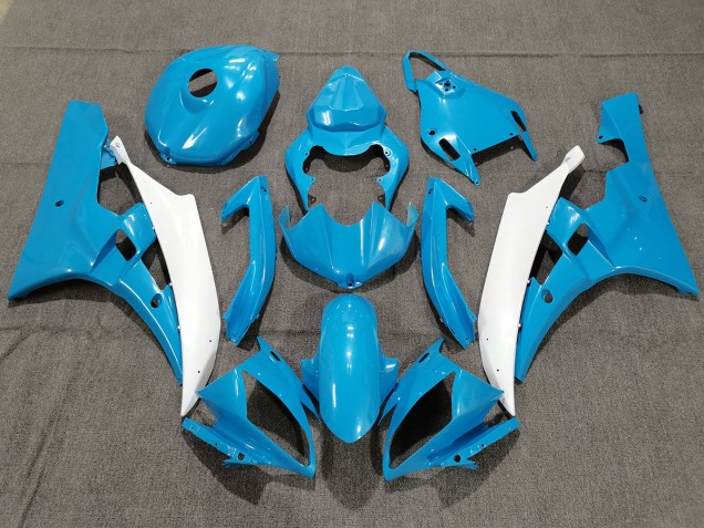 Bleu & Blanc Avec Perle 06-07 R6 Carénage Moto