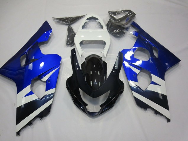 Bleu Blanc & Noir 04-05 GSXR 600-750 Carénage Moto