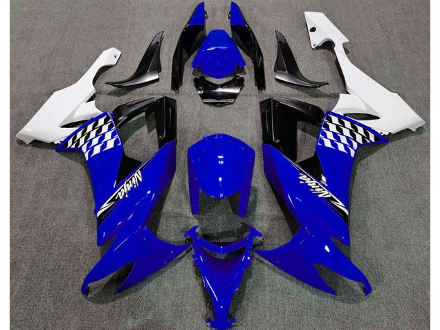 Bleu Brillant & Blanc 08-10 ZX10R Carénage Moto