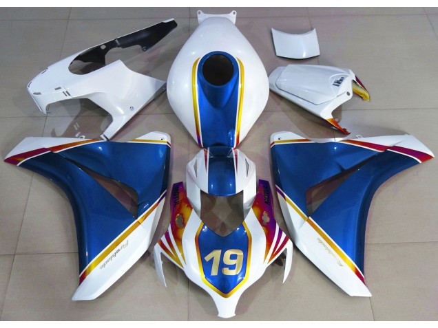 Bleu Brillant & Blanc 08-11 CBR1000RR Carénage Moto