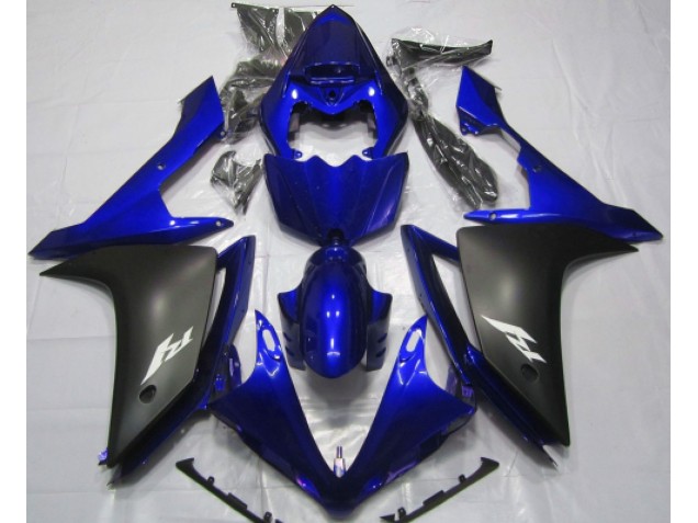 Bleu Brillant & Noir 07-08 R1 Carénage Moto