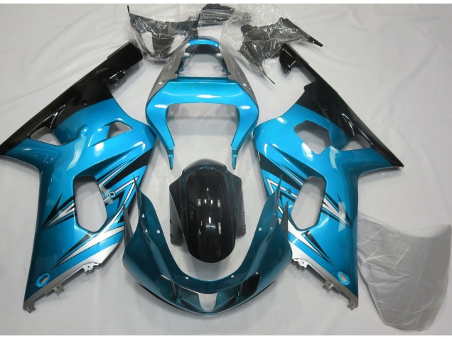 Bleu Clair & Argent 01-03 GSXR 600-750 Carénage Moto