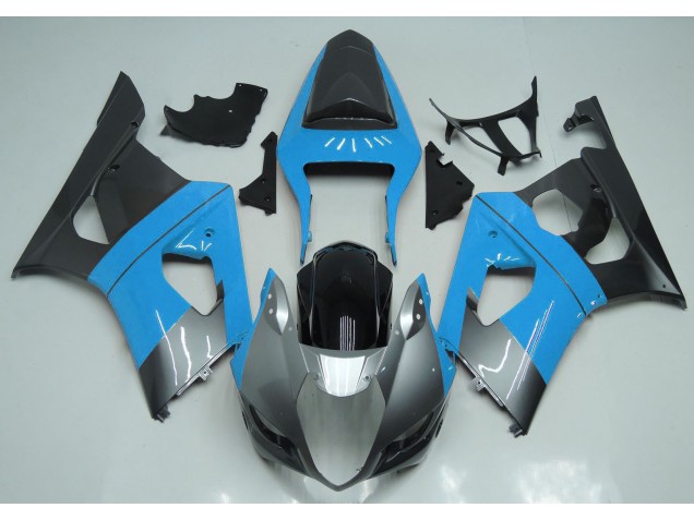 Bleu Clair Argent & Noir 03-04 GSXR 1000 Carénage Moto