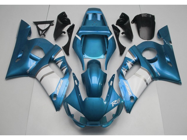 Bleu Clair & Blanc 98-02 R6 Carénage Moto