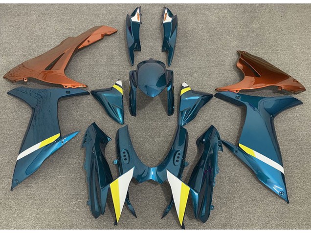 Bleu Clair Brillant & Orange 11-24 GSXR 600-750 Carénage Moto