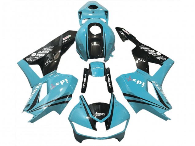 Bleu Clair & Logos 13-23 CBR600RR Carénage Moto