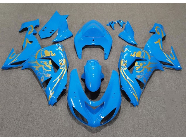 Bleu Clair & Or 06-07 ZX10R Carénage Moto