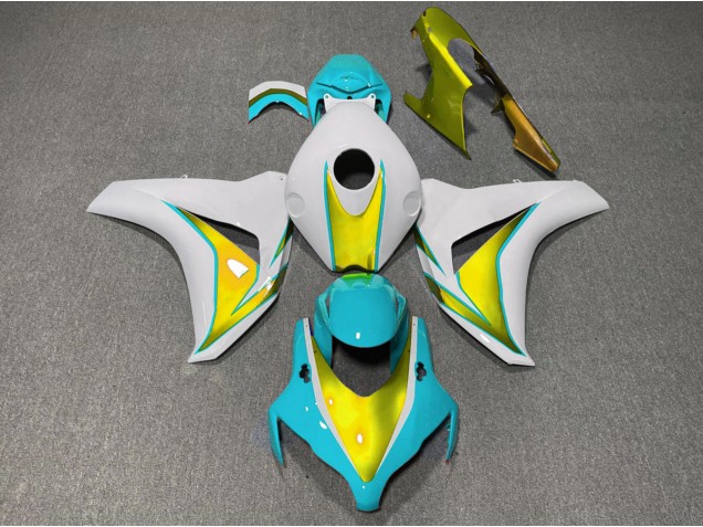 Bleu Clair & Or 08-11 CBR1000RR Carénage Moto
